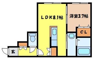 桑園駅 徒歩8分 1階の物件間取画像